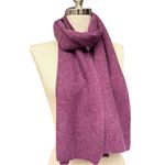 Vintage Purple Angora Wool Blend Scarf Solid Long Winter Wrap 60x10" Photo 2