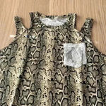 💥🆕 TAKE THE EDGE OFF SNAKESKIN TANK HOLLOW OUT TOP XL 🆕 Black Photo 2