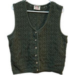 Astrifa Cardigan Sweater Size XL German Pure New Wool Solid Green Best Textured Photo 0