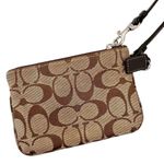Coach  Brown Tan Monogram Wristlet Photo 4