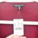 J.Crew NWT Mercantile Womens Collarless Sweater Blazer Cardigan Size L Burgundy Photo 2