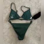 LA Hearts  Dark Green String Bikini Photo 2