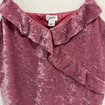 J.Crew  Pink Purple Crushed Velvet Ruffle Tank Top Size Medium New Photo 2