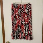 Elementz  Red and Black Patterned Skirt Size Medium Photo 1