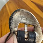 Justin Boots Justin black top grain cowhide heart buckle belt size 28 Photo 5