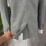 Derek Lam 10 Crosby micro plaid blazer jacket with knit sweater sleeve hem Black Size 8 Photo 6