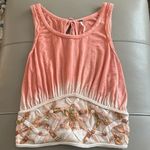 Free People Ombre Embroidered Boho Crop Tank Top Size Large Photo 4