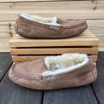 UGG Tan  Ansley Slippers Seude Fuzzy Slip On Shoes Moccasins Photo 1