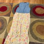 Jones New York NWOT Sport Denim Floral Print Long Sleeveless Dress Size Medium Photo 5