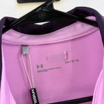 Under Armour  Golf Polo Size Large UPF 30 Athletic Short Sleeve NWT Purple Stripe Photo 2