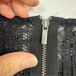 Loft Black Sheer Crochet Short Sleeve Blouse Womens XS Whimsigoth Boho Fall Top Photo 9