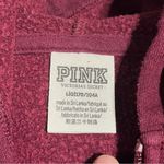 PINK - Victoria's Secret Victoria’s Secret PINK Burgundy Maroon Zip-Up Hoodie; Large Women’s Photo 3