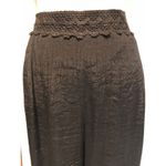 2b Bebe Womens Dress Pants Sz Large Black Elastic Waist Pull On Wide Leg NWT New Photo 2