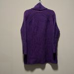 NAADAM Purple Two Tone Turtleneck High/Low Sweater, Wool/Cashmere Blend, Size S Photo 8