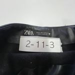 ZARA Skirt Womens Small Black Faux Leather Mini High Waist Vegan Pencil Modern Photo 2