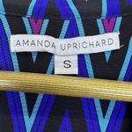 Amanda Uprichard  Silk Psychedelic Tunic Size S Asymmetric Festival Boho Groovy Photo 3