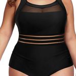 Tempt Me Plus Size One Piece Swimsuit f or Women Mesh Liberia | Ubuy Photo 0