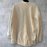 Anthropologie Maeve by ivory women's Oversized Faux Leather Bomber Jacket size L Photo 9
