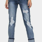 Judy Blue  Boyfriend Jeans Women 5/27 Distressed Ripped Light Wash DenimJB82169LT Photo 0