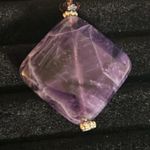 Crystal Gemstone 4 Piece Pendant Collection Amethyst Agate Goldstone Obsidian Purple Photo 2
