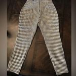 Retro Vixen by Micheline Pitt Black and White Gingham Cigarette Pants Sz L (alte Size L Photo 6
