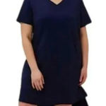 Universal Standard Dress Womens Small Navy Blue Tesino Washed Jersey Casual Photo 0