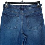 BP B.P. SZ 29 Mom Jeans Embroidered Zip-Fly High-Rise Medium Wash Rigid Denim Blue Photo 4