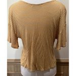 Chance or Fate ~ Flare Short Sleeve, Front Ties ~ Size Medium ~ Gold Yellow Photo 4