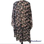 Wallflower 1X juniors flyaway kimono ONLY top or cover up black floral print Size undefined Photo 4