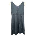 Madewell Sleeveless‎ Black Dress V Neck Party Cocktail Cutout Back Pleated Mini Photo 1