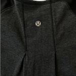 Lululemon heather dark grey and black 3/4 sleeve half zip top Photo 4