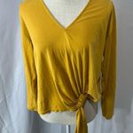 ASTR the Label gold and yellow v neck top small Photo 1