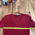Banana Republic  V Neck Wine Red Sweater Delicate Knit Photo 4