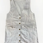 American Eagle Dress Womens Size Large Cream Corduroy Mini Button Down Tank Photo 0