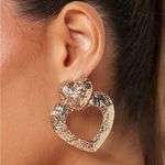 Hold My Heart Gold tone Earrings Photo 0