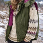 Sundance  Green Vest Pink Inez
Flight Vest Hood Removable Photo 0