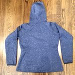 Columbia  Navy Blue Knit Full Zip Fleece Lined Hoodie Zip Pockets Sz Large Photo 1