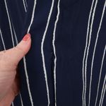 Stilettos  Striped Romper Maxi Skirt Overlay Navy White Flutter Sleeve Size XL Photo 6