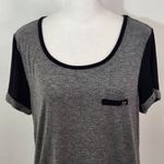 Gray and Black T-shirt Size Medium Nicole Miller Gray Tee Photo 1