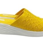 Ryka Nanette Stretch Knit Slide Demi-Wedge Slip-On Sandal Yellow White Size 9.5 Photo 7