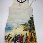 Juicy Couture Juicy‎ Couture Beach Print Dress Sleeveless Casual Sundress Black Trim S Photo 0