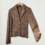 Magaschoni Brown Marbled Texture Silk Knit Blazer Jacket w Tank Neutral Career Photo 2