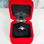 Blue Kyanite & CZ Silver ring size 6 Photo 7