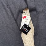 Poof New York Charcoal Grey Cowl Neck Sweater Size Large 2 Way Wear Photo 1