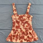 True Craft Soft pink tie dye ruffle strapless dress with straps. Photo 0