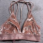 PINK - Victoria's Secret Victoria’s Secret PINK Velvet Velour Pink Bralette Size XSmall EUC Photo 0