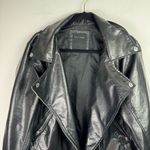Therapy Womens Moto Faux Leather Biker Jacket Sz 1X Zip Sleeves Black Photo 6