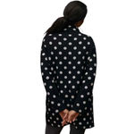 Anthropologie NWT  Field & Flower Polka Dot Wool Sweater Coat Black Petite Medium Photo 2