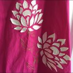 Flamingo USA Hot Pink Strapless Dress w/ Floral Appliqué Design, Size S Photo 2