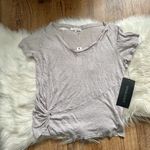 Olivaceous  Distressed Knotted Tee Photo 1